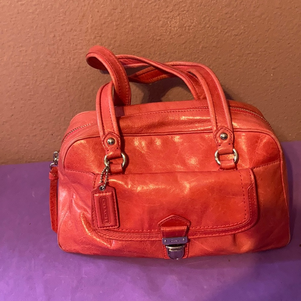 Poppy pink coach bag